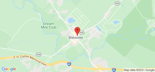 Blakeslee location on a map