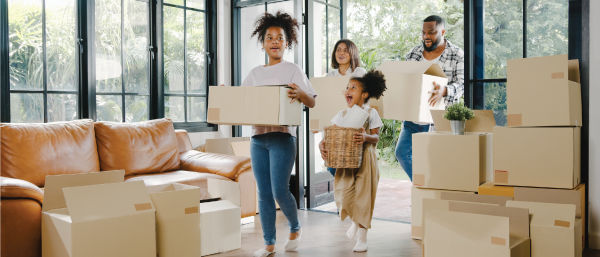 New-Home-Family Family Moving into New Home